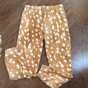 Brown and White Animal Print Leggings